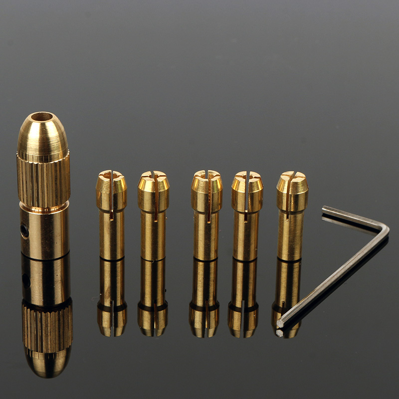 7pcs / set ũ  1.0mm-3.0mm Ȳ 帱 ChuckDrill Ȧ  Dremel Ÿ  ׼  ̴ ġ/7pcs/set Micro Tool 1.0mm-3.0mm Brass Drill ChuckDrill Holder And